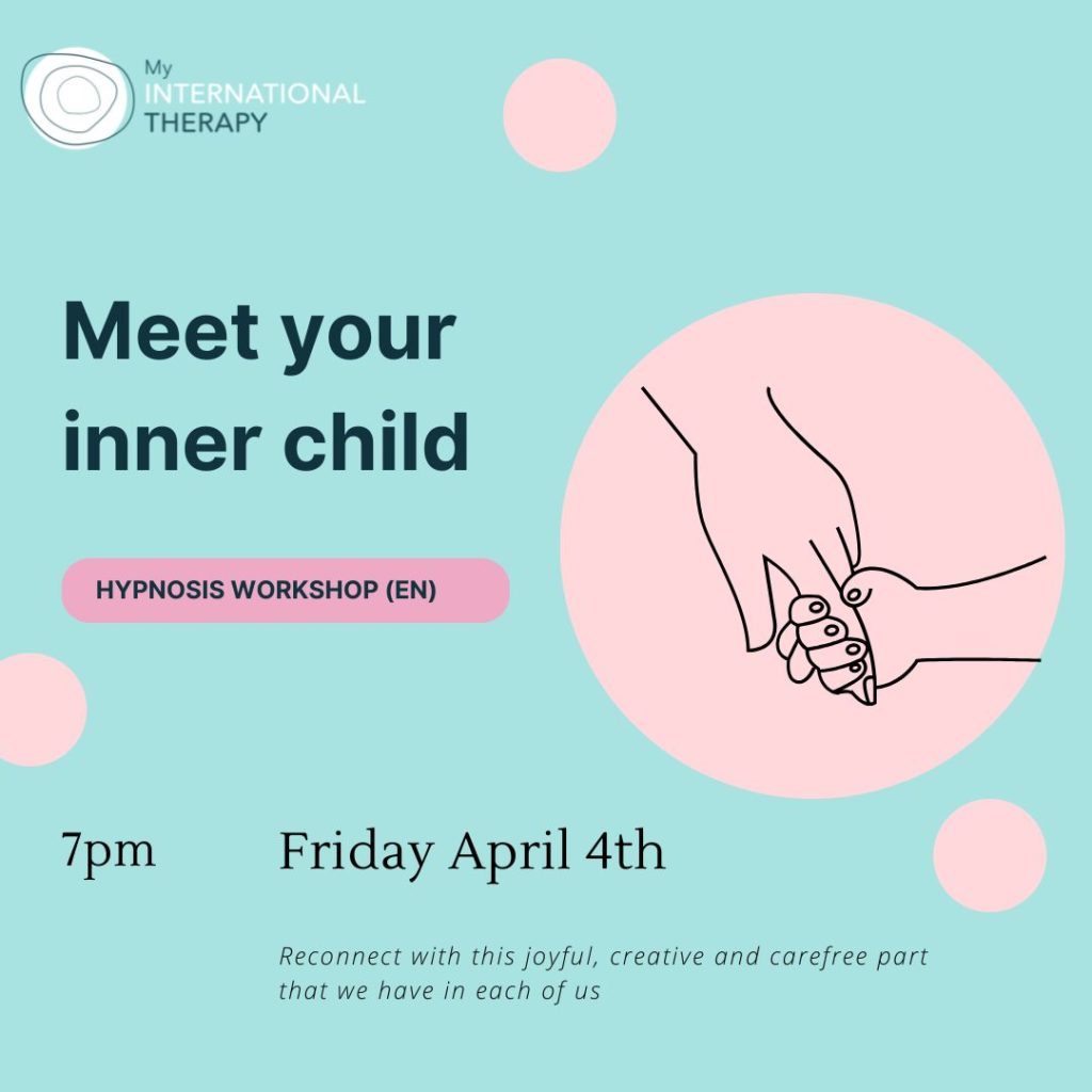 Poster of the hypnosis workshop "Meet your inner child"